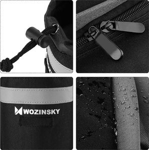 Wozinsky Torba rowerowa na bagażnik z paskiem na ramię 6L czarny (WBB3BK) uniwersalny 3