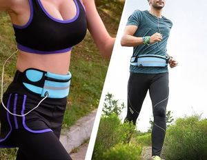 Hurtel Pas do biegania saszetka nerka na bidon etui na telefon z wyjściem na słuchawki zielony 4