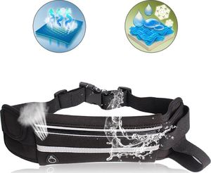 Hurtel Pas do biegania saszetka nerka na bidon etui na telefon z wyjściem na słuchawki zielony 5