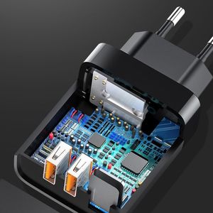 Ładowarka Baseus Baseus Mirror Lake szybka ładowarka Quick Charge 3.0 2x USB 18W z wyświetlaczem biały (CCJMHA-A02) uniwersalny 14