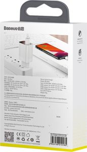 Ładowarka Baseus Baseus Mirror Lake szybka ładowarka Quick Charge 3.0 2x USB 18W z wyświetlaczem biały (CCJMHA-A02) uniwersalny 21