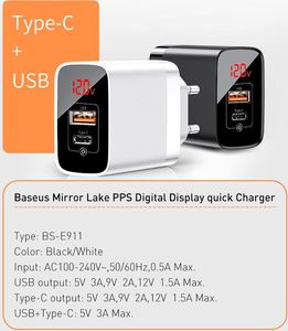 Ładowarka Baseus Mirror Lake 1x USB-A 1x USB-C 3 A (CCJMHC-A02) 18