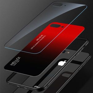 Hurtel Gradient Glass etui pokrowiec nakładka ze szkła hartowanego Xiaomi Redmi Note 8 Pro czarno-niebieski uniwersalny 3