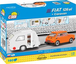 Cobi Cars Fiat 126P + caravan 185 elementów (24591) 2