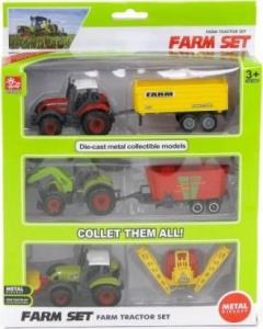 Adar Traktor z przyczepą x 3 w pudełku (504714) 1