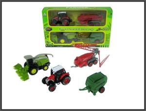 Hipo Traktor i maszyna rolnicza przyczepa 23cm w pudełku (HXYC16) 1