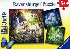 Ravensburger Puzzle 3x49 Piękne Jednorożce 1