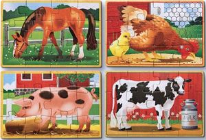 Melissa & Doug MELISSA Puzzle drewniane Zwierzęta z farmy 4wz 13793 1