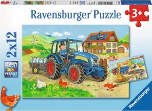 Ravensburger Puzzle 2x12el. Ciężka praca 076161 RAVENSBURGER 1