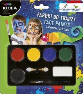 Derform Farbki do malowannia twarzy 3,4g x 6 kolorów KIDEA DERFORM 1