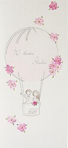 MAK Karnet Ślub DL S15 - Różowy balon 1