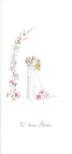 MAK Karnet Ślub DL S22 - Para Młoda róż 1