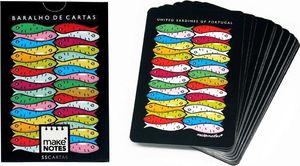 Make Notes Sardines Karty do gry czarne talia 55 kart 1