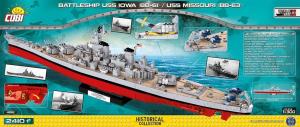 Cobi Klocki Historical Collection Pancernik USS Iowa (BB-61) / Missouri 2