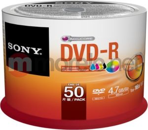 Sony DVD-R 4.7GB 16X INKJET PRINT CAKE 50szt. (50DMR47PP) 1