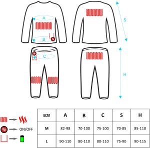 Glovii Zestaw bielizny termoaktywnej czerwony r. M 4