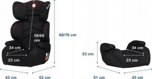 Fotelik samochodowy Lionelo Lars 15-36kg czarny 6