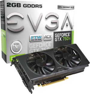 Karta graficzna EVGA GeForce GTX 750Ti FTW ACX 2GB DDR5 (128 bit) DP, HDMI, DVI (02G-P4-3757-KR) 2