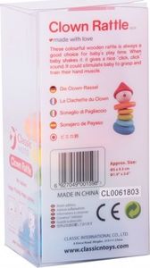 Classic World Grzechotka Classic World Drewniana Kolorowy Klaun dla dzieci 3