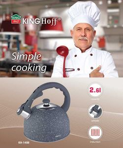 KingHoff CZAJNIK Z GWIZDKIEM 2,6L KINGHOFF KH-1408 MARBLE 2