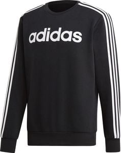 Adidas Bluza męska Essentials 3S Crew Fl czarna r. S (DQ3084) 1