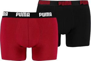 Puma Bokserki męskie Puma Basic Boxer 2P czerwone czarne 521015001 786 L 1