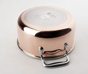 Mondex GARNEK ZE STALI NIERDZEWNEJ Z POKRYWKĄ 16cm 1.5L MIEDZIANY COOKINI 4