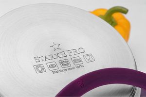 Starke pro GARNEK Z POKRYWKĄ 20cm 3.6L STAL NIERDZEWNA 18/10 MASSA STARKE PRO 3