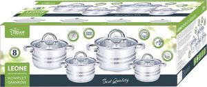 Tadar ZESTAW GARNKÓW ZE STALI NIERDZEWNEJ 8-ele LEONE TADAR 6