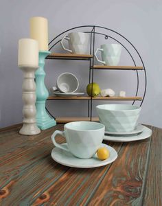 Mondex TALERZ OBIADOWY PŁASKI 24cm ADEL MINT MONDEX 4