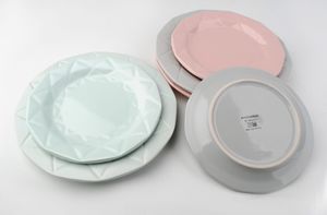 Mondex TALERZ OBIADOWY PŁASKI 24cm ADEL PINK MONDEX 3