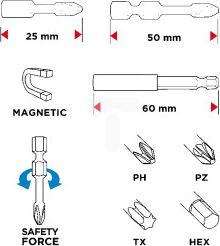 Graphite zestaw bitów 23 sztuk (56H612) 2