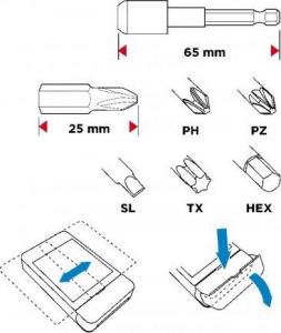 Graphite zestaw bitów 15 sztuk (56H616) 3