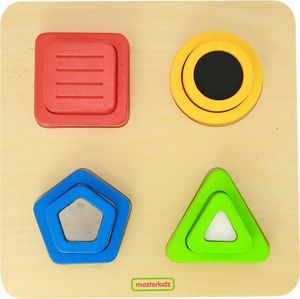 Masterkidz Drewniany Sorter Kształtów Materiałów Faktury Powierzchni Masterkidz 5