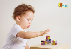 Viga Drewniana układanka Farma Puzzle Viga Toys 4 klocki 2