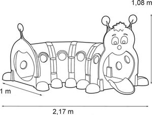 Feber Modułowy Tunel Zabawowy Gąsienica 2