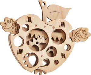 Wood Trick Puzzle mechaniczne jabłko z robaczkiem 1