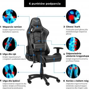 Fotel Gamvis Expert Czarno-szary 12