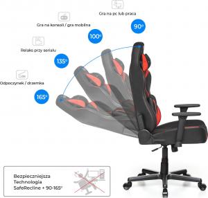 Fotel Gamvis Blade Czarno-czerwony XL(materiałowy) 13