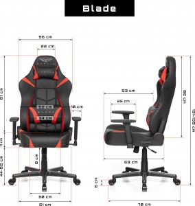 Fotel Gamvis Blade Czarno-czerwony XL(materiałowy) 14