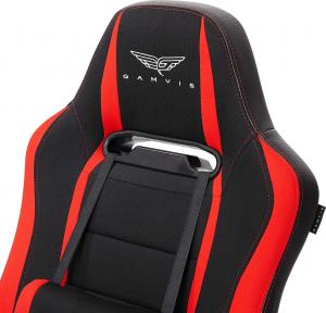 Fotel Gamvis Hyper Czarno-czerwony (materiałowy) 9