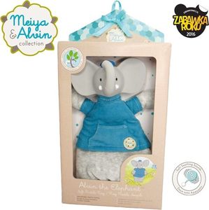 Meiya and Alvin Meiya & Alvin - Alvin Elephant Doll Rattle with Organic Teether Head 1