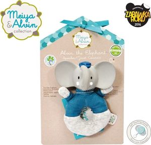 Meiya and Alvin Meiya & Alvin - Alvin Elephant Soft Rattle with Organic Teether Head 1