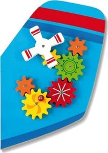 Viga Sensoryczna Edukacyjna Tablica Drewniana Manipulacyjna Samolot 7