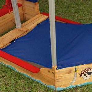 Kidkraft KidKraft Drewniana piaskownica Statek piracki z baldachimem 4