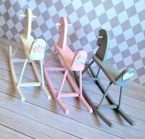 Lufcik Drewniany konik na biegunach z dekorem 9