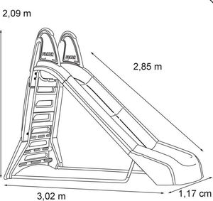 Feber Wielka Zjeżdżalnia Ogrodowa ze Ślizgiem Wodnym 285 cm 3
