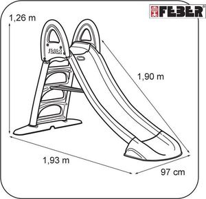 Feber Zjeżdżalnia Ogrodowa Ze Ślizgiem Wodnym 190 cm 3