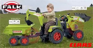 Falk FALK Ogromny traktor CLAAS AXOS z Przyczepą, Łyżką i Spychaczem 4