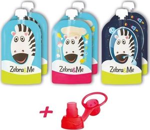 Zebra Saszetki do karmienia wielorazowe 12m+ 150ml 6 sztuk 1